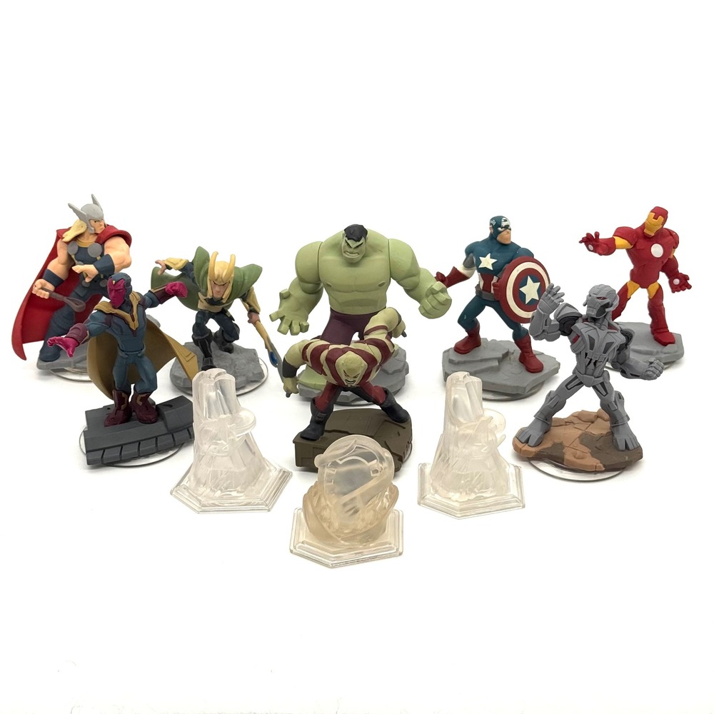 Marvel Disney Infinity Figure Lot 8 Figures 3 Crystals Thor Hulk Iron Man
